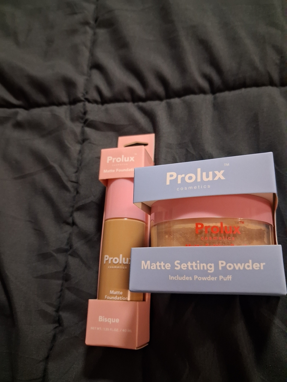 Prolux Matte Setting Powder & Foundation Duo in Bisque (Pink/Peach)